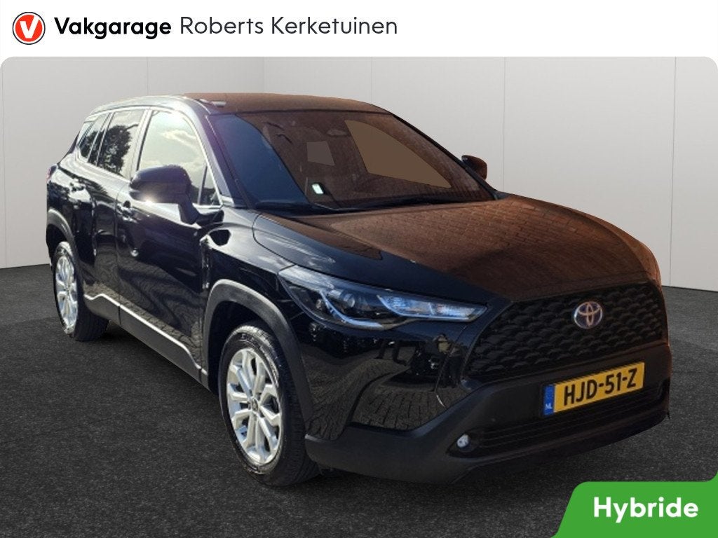Toyota Corolla Cross Hybrid 140 Dynamic Clima Camera Velgen, Auto's, Stof, Gebruikt, Zwart, Bedrijf