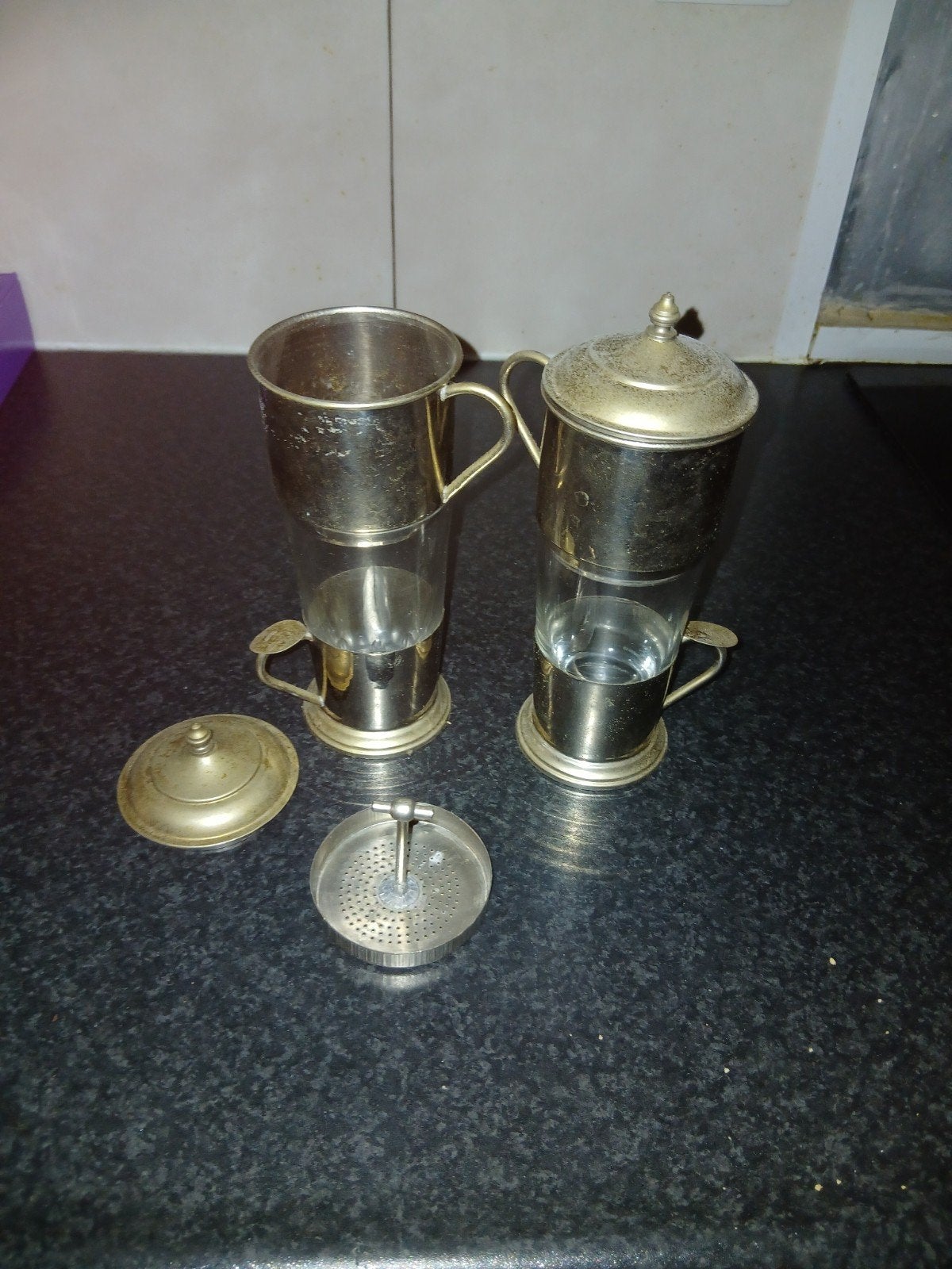 Vintage percolator koffiezetters - set van 2, Ophalen of Verzenden