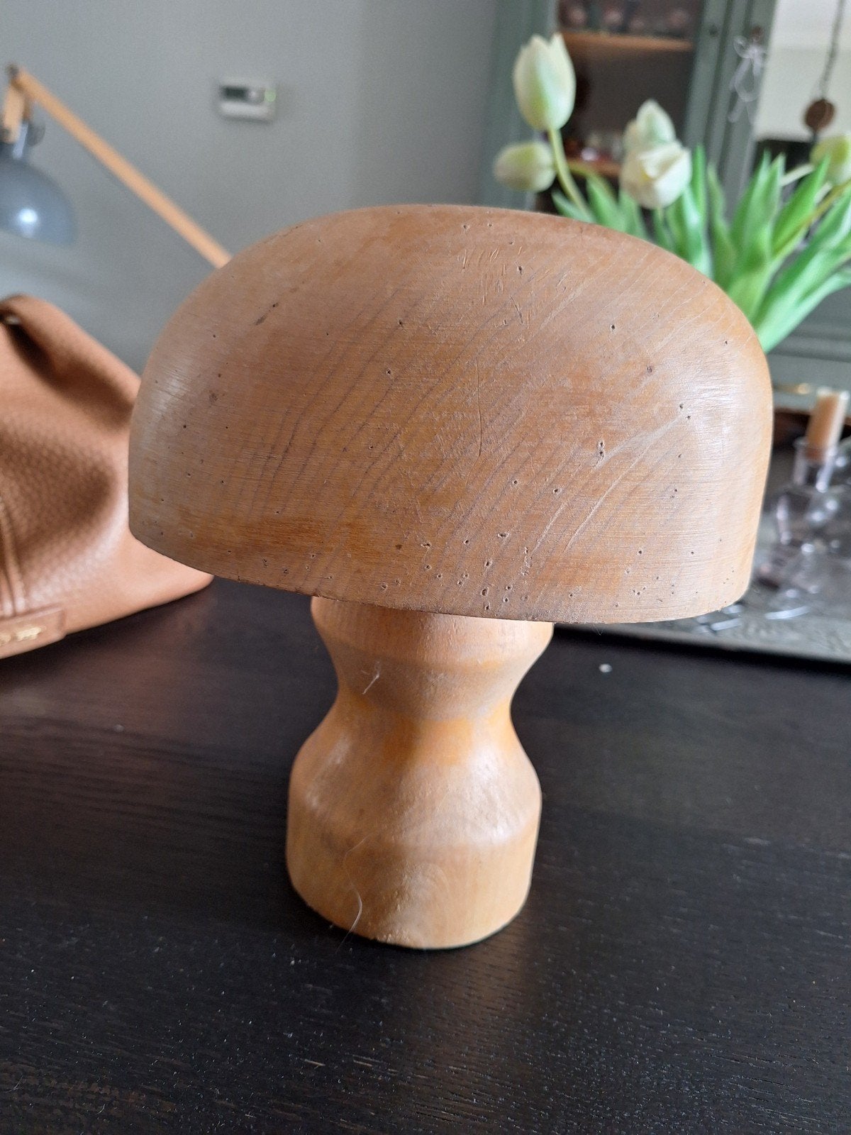 Massief houten hoedenmal, maat 57, Ophalen of Verzenden, Gebruikt