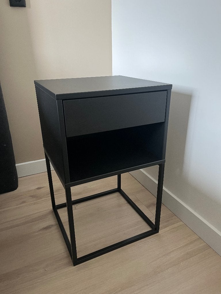 2 nachtkastjes met softclose lade, Ophalen, Zo goed als nieuw, Minder dan 45 cm, 55 tot 70 cm