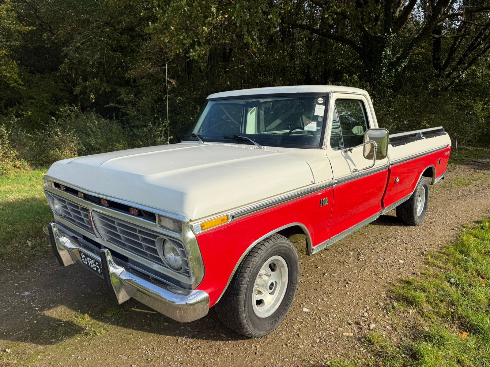 Ford F100 Longbed Fleetside 1973 V8 automaat lpg, Auto's, Automaat, Wit, 5900 cc, SUV of Terreinwagen