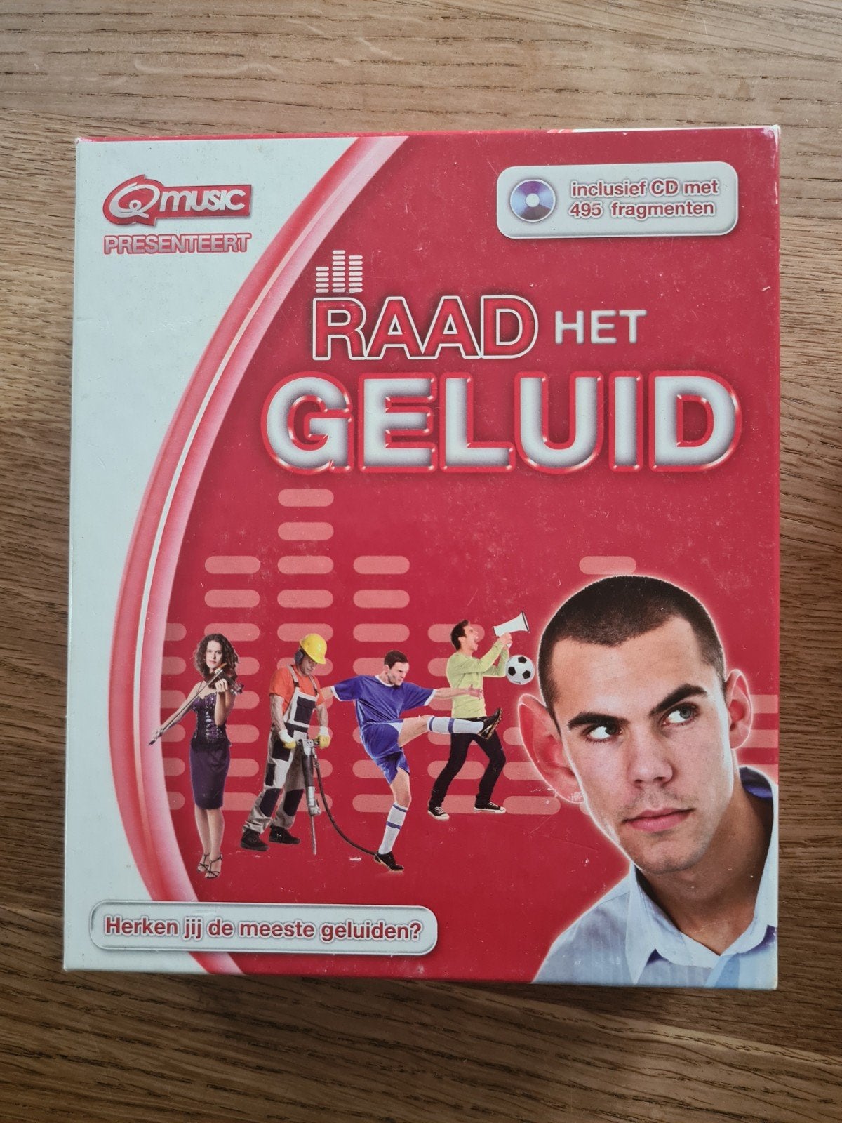 Qmusic Raad Het Geluid CD met 495 fragmenten, Ophalen of Verzenden, Gebruikt, Overige typen, Inclusief doosje