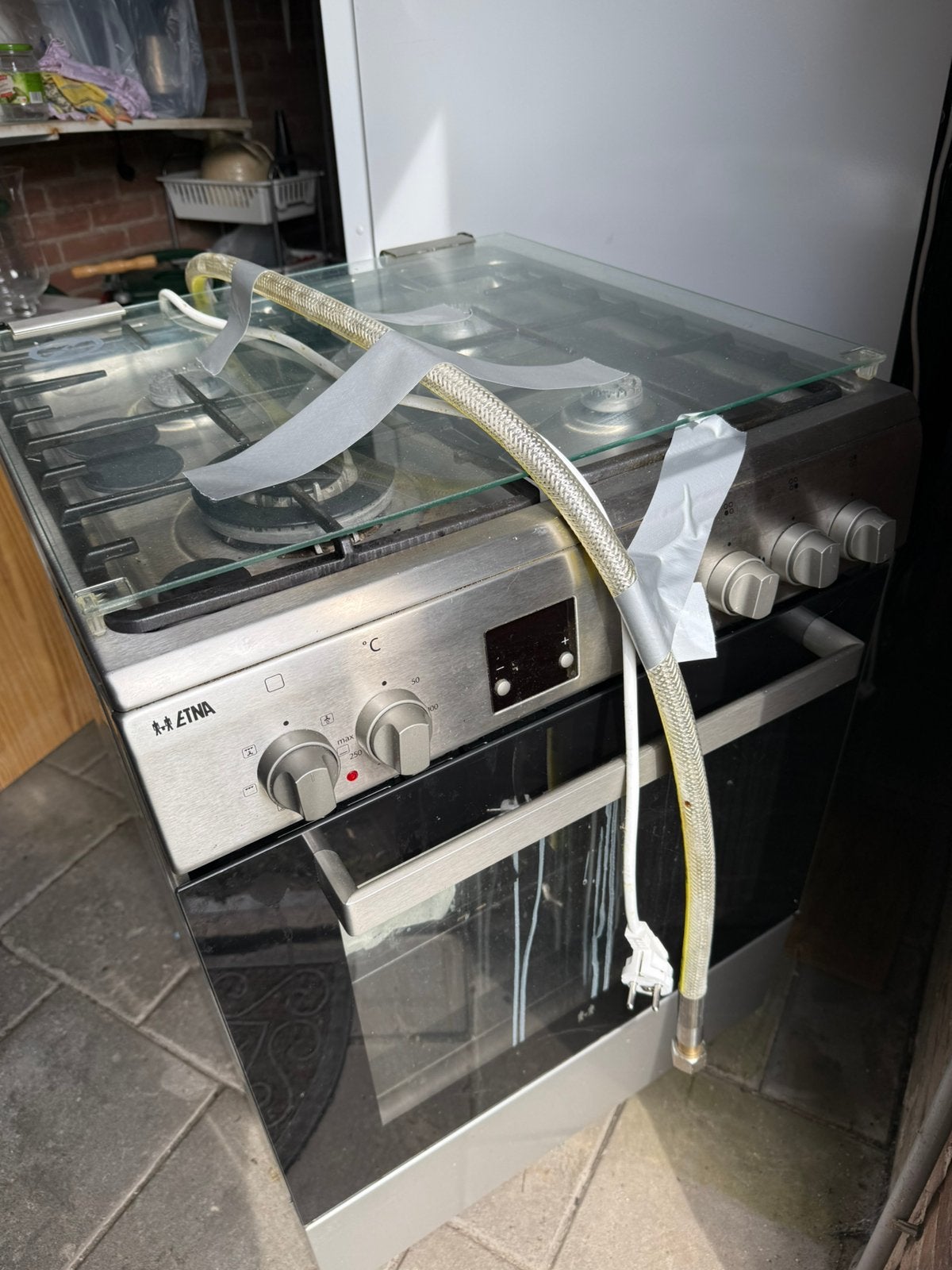 Gasfornuis en oven Etna, Ophalen, 4 kookzones, Zo goed als nieuw, Gas