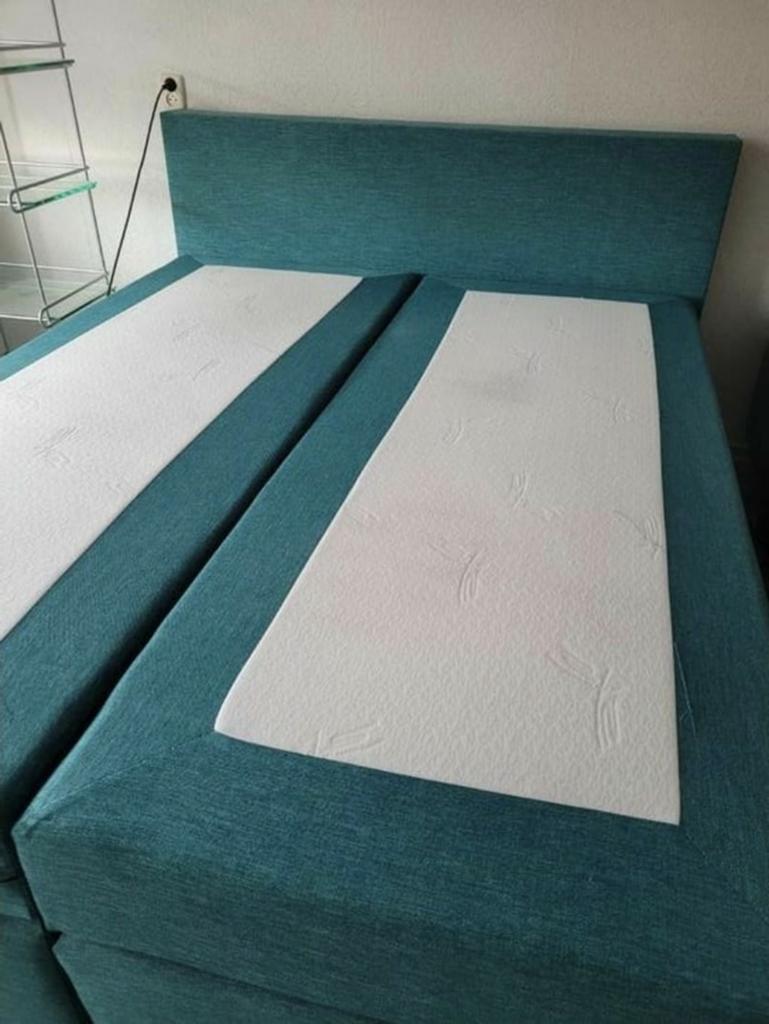 Bezorging is mogelijk 160x200 zgan complete boxspring bed, Tweepersoons, Ophalen of Verzenden, Zo goed als nieuw, 200 cm