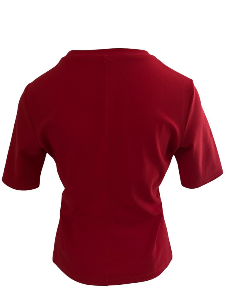 Vanilia shirt S, Ophalen of Verzenden, Zo goed als nieuw, Korte mouw, Rood