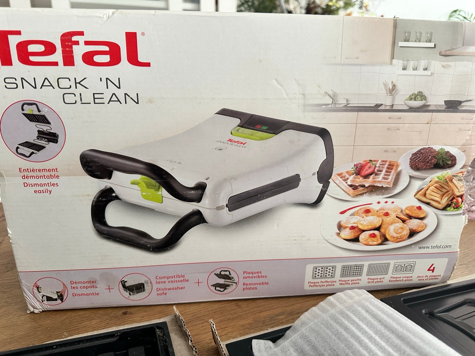 Tefal Snack 'n Clean platen voor tosti, wafel en poffertjes, Ophalen of Verzenden, Nieuw