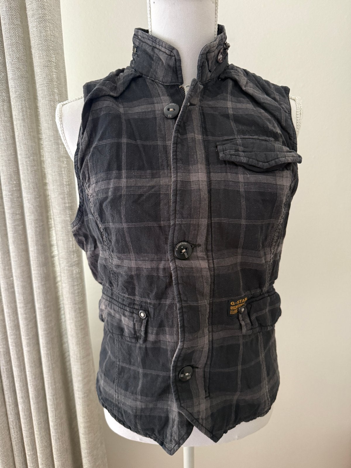 G-Star Raw gilet met denim ruit - Maat L, Ophalen of Verzenden, Zo goed als nieuw