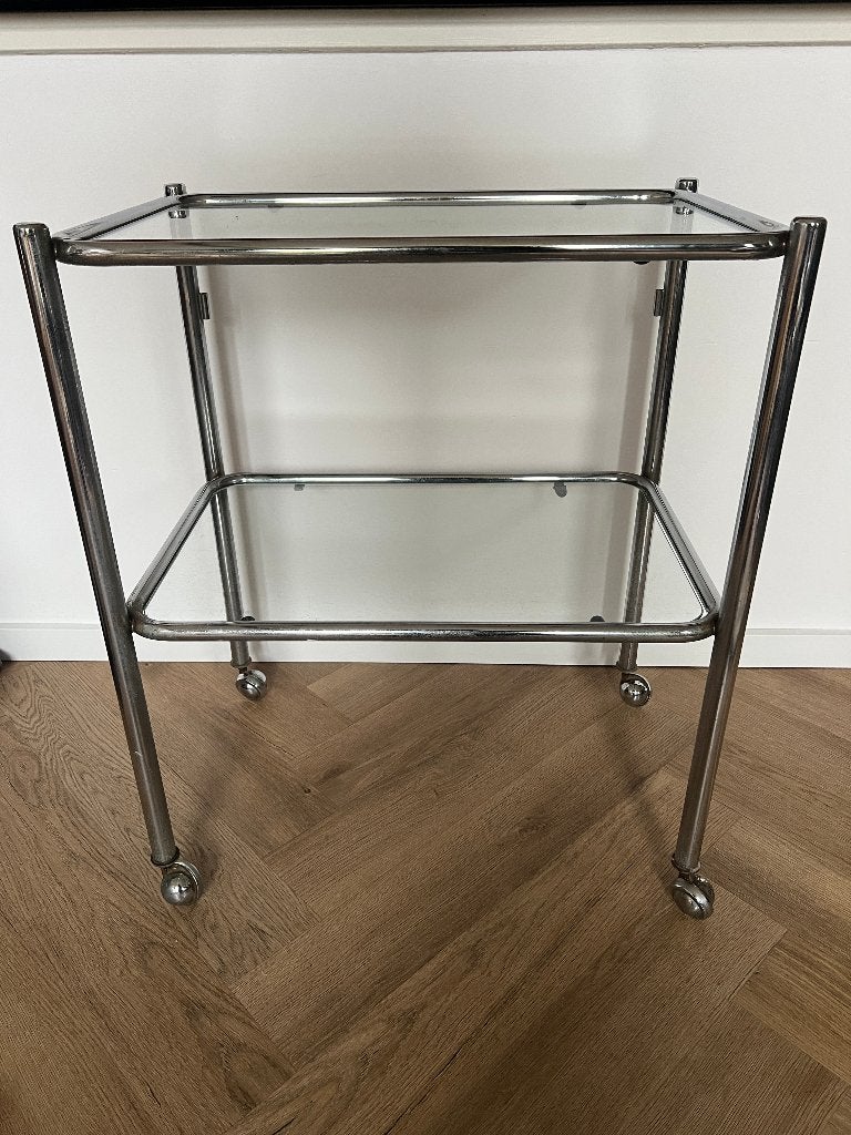 vintage 1960s Serveerwagen Barwagen Bar Cart (USM) Trolley, Huis en Inrichting, 1960s@1960s.nl, Gebruikt, 50 tot 100 cm, Mid century modern