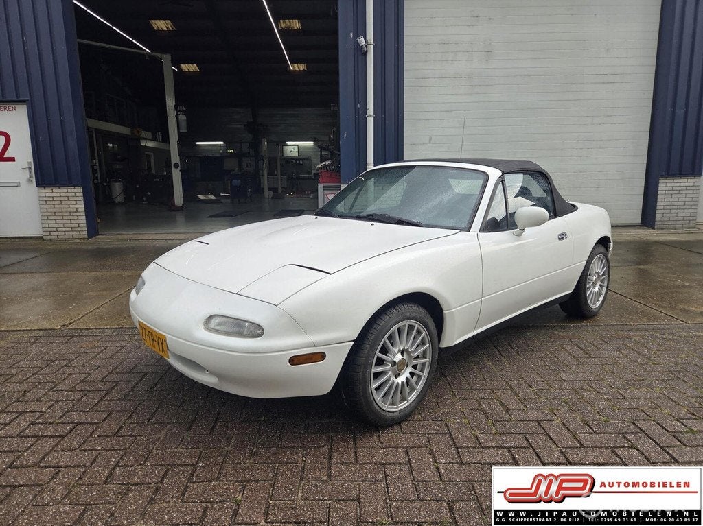 Mazda MX-5 1.6i-16V Miata, Auto's, Mazda, Achterwielaandrijving, 4 cilinders, Cabriolet, Wit