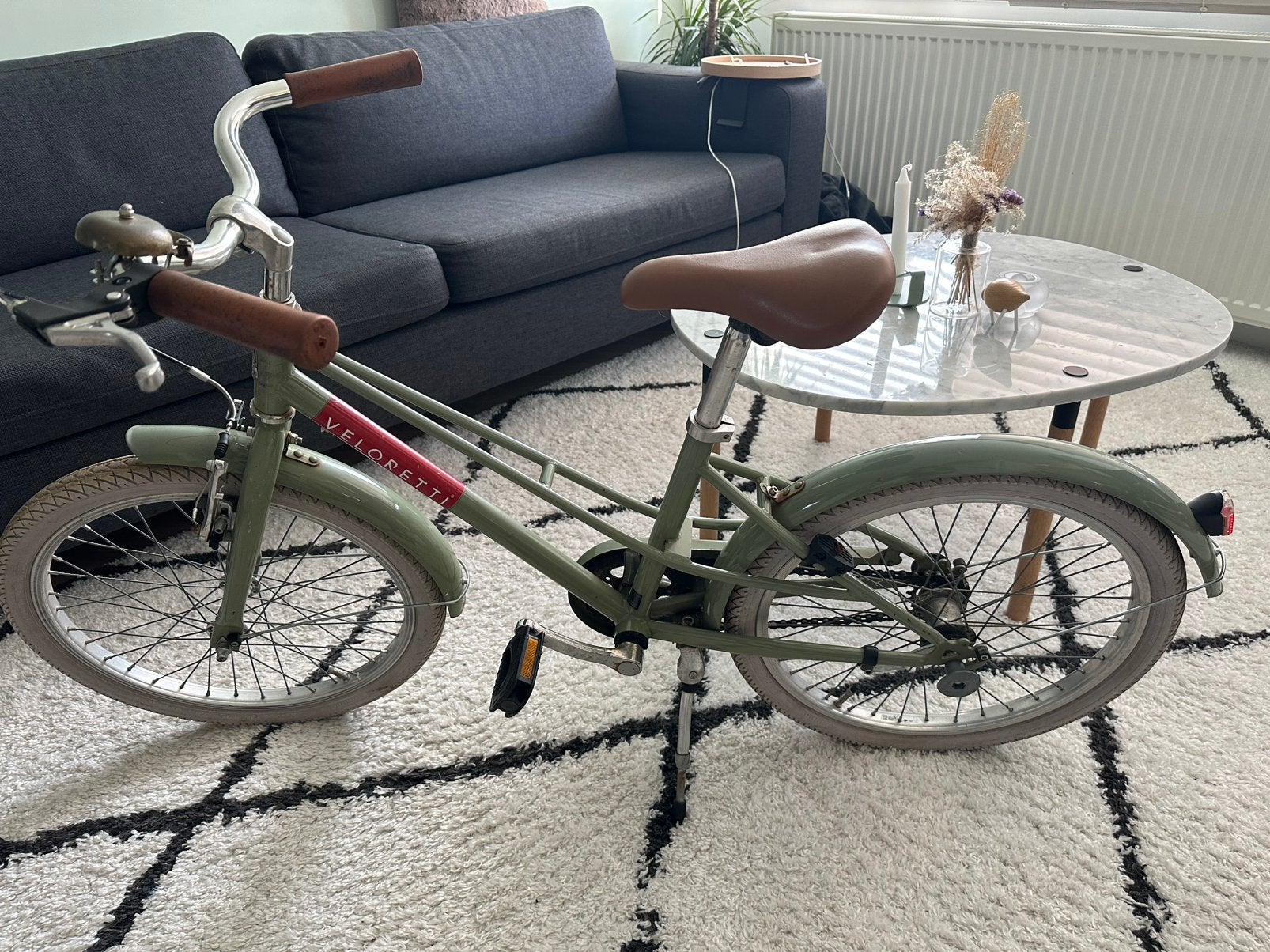 Veloretti Junior - Desert Moss (green), Ophalen, Zo goed als nieuw, Terugtraprem, 20 inch of meer