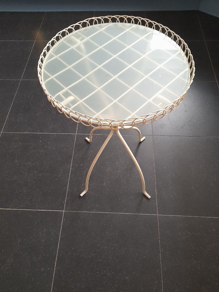Ikea bijzet tafel, 45 tot 60 cm, Minder dan 55 cm, Gebruikt, Metaal of Aluminium