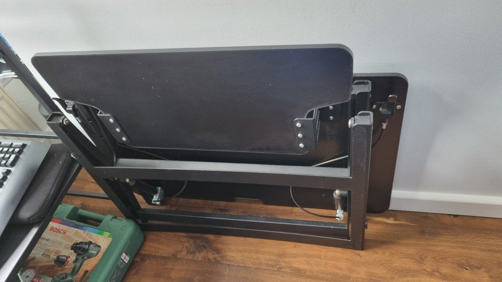 gas-spring stand-up desk extension / zit-sta verhoger, Ophalen, Zit-sta bureau, Metaal, 80 cm
