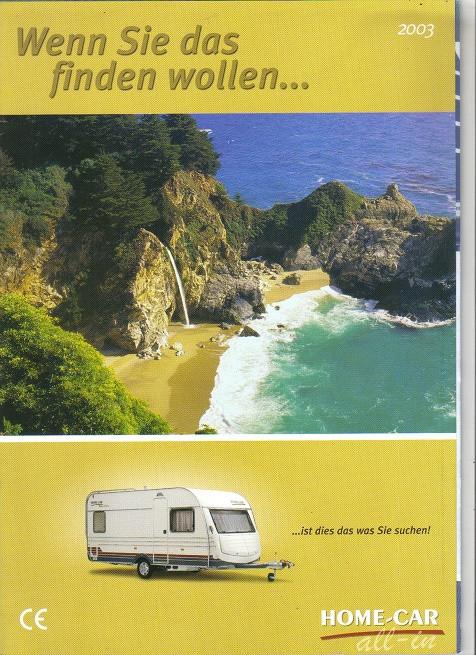 Home-Car Caravans, brochure uit 2003, Verzenden, Zo goed als nieuw, Overige merken