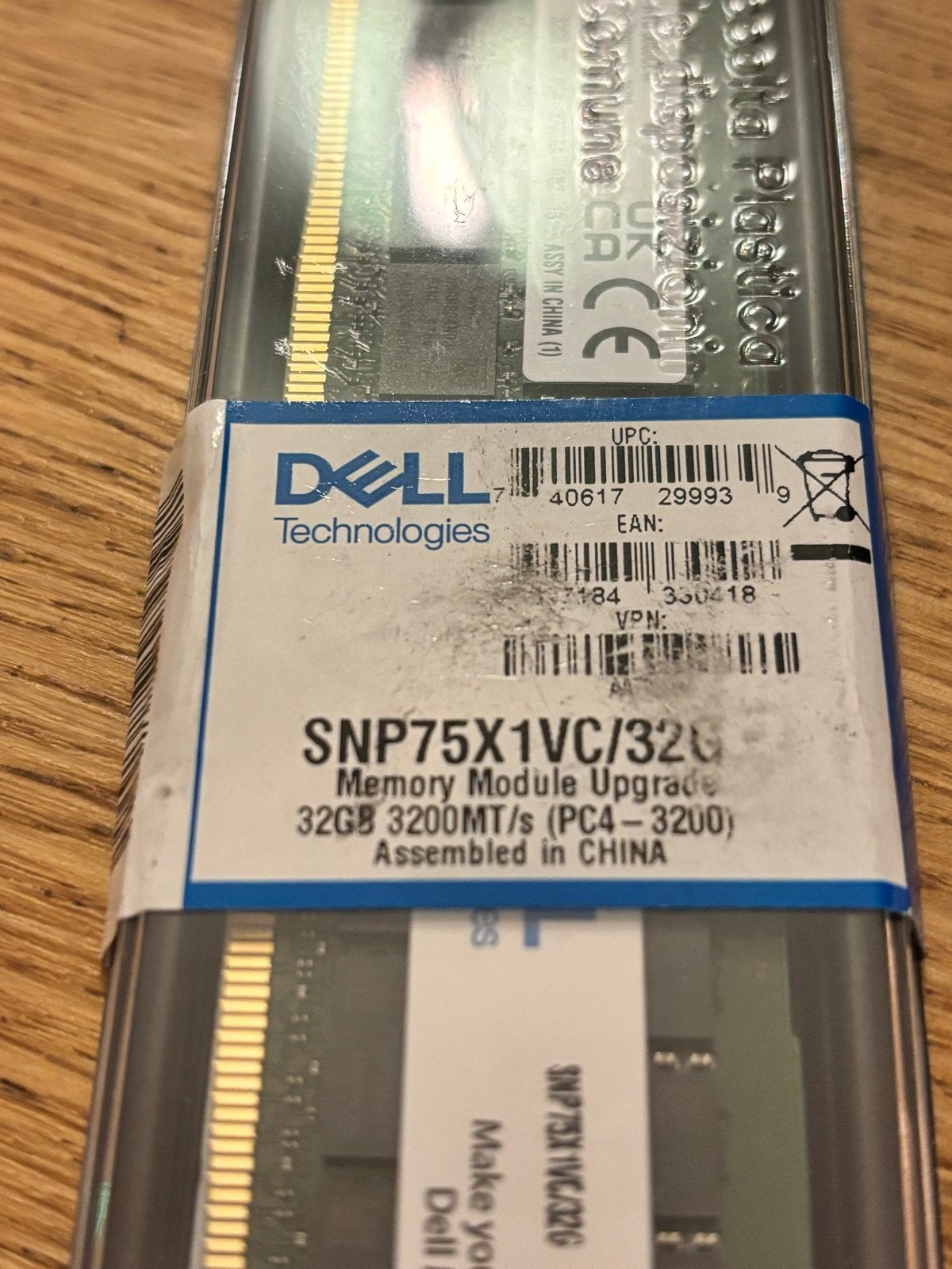 Nieuwe Dell 32GB DDR4 RAM Geheugenmodule (3200MHz), 32 GB, Server, DDR4, Nieuw