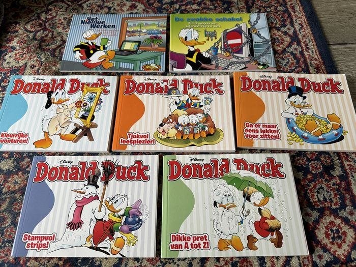 Donald Duck 7 x in Oblong formaat. Zie foto's voor de titels, Meerdere stripboeken, Ophalen of Verzenden, Zo goed als nieuw, Donald Duck / Disney