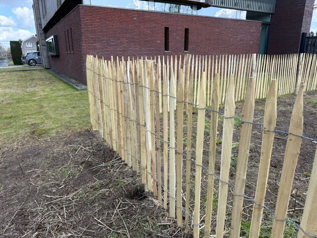 5x Robinia Schapen hekwerk 120cm latafstand 3-5 5Meter tuin, Met poort, Nieuw, Hout, Spijlenhekwerk