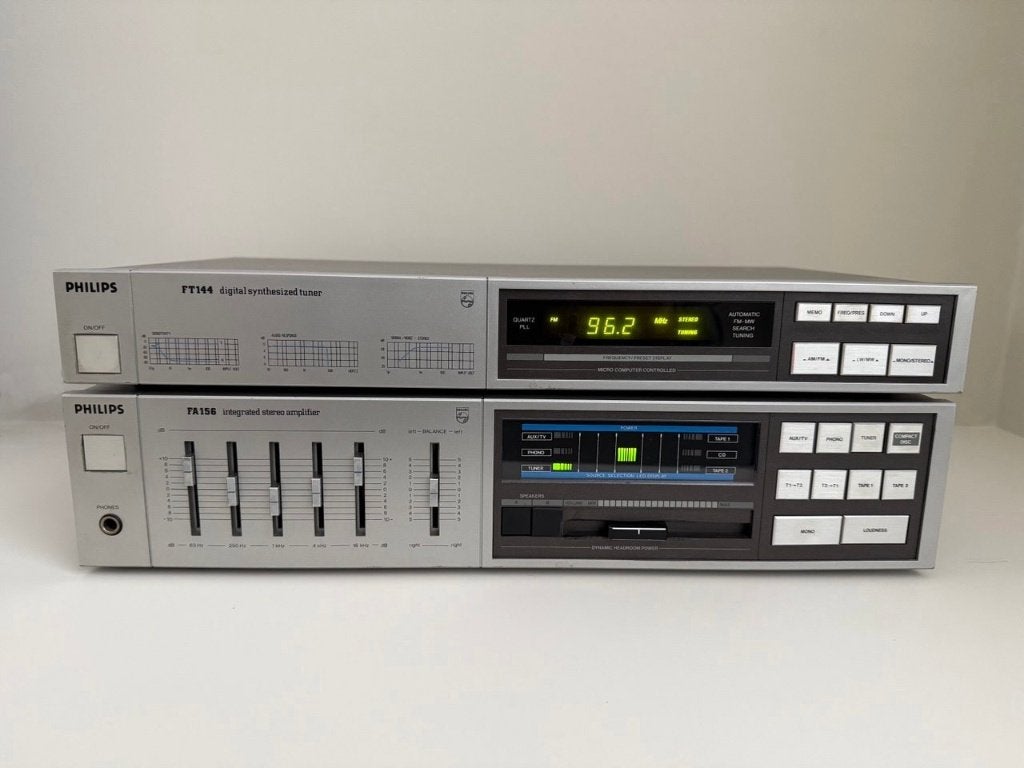 PHILIPS STEREO-SET: FA156 VERSTERKER + FT144 TUNER, Philips, Tuner of Radio, Zo goed als nieuw, Losse componenten