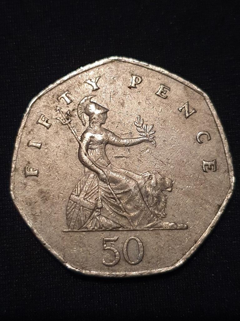50 pence munt uit 1985 Engeland., Postzegels en Munten, Munten | Europa | Niet-Euromunten, Ophalen of Verzenden, Overige landen