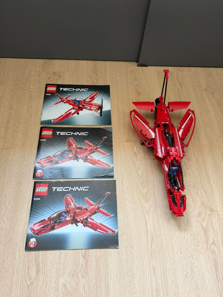 Lego Technic 9394 Rood straalvliegtuig, Kinderen en Baby's, Speelgoed | Duplo en Lego, Gebruikt, Lego, Compleet, Ophalen of Verzenden