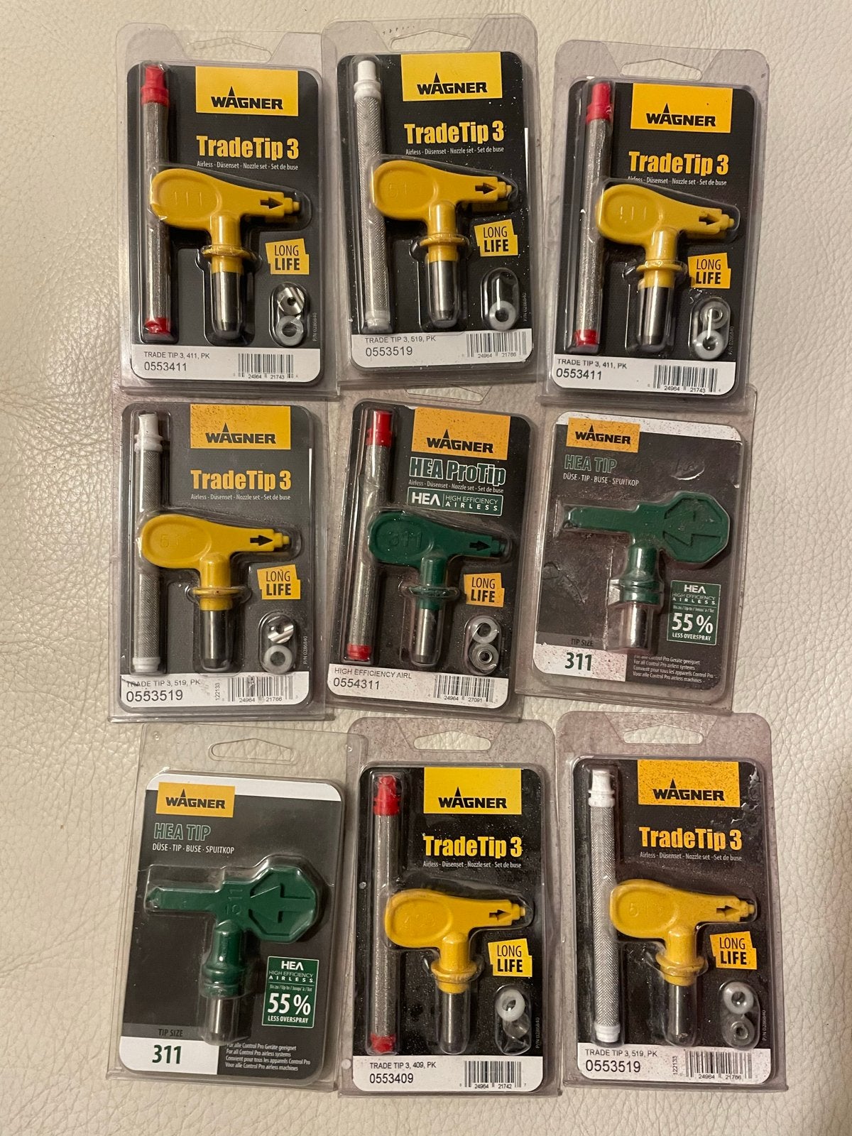 Wagner Spuittip - Nieuw - 9 stuks, Ophalen of Verzenden, Nieuw, Verfspuit of Verfpomp