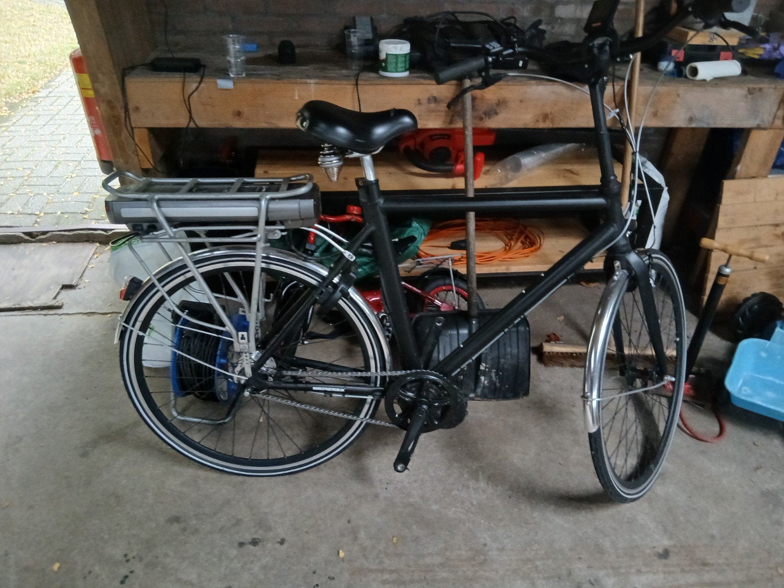 bafang middenmotor fiets., 59 cm of meer, Ophalen, Zo goed als nieuw, 50 km per accu of meer