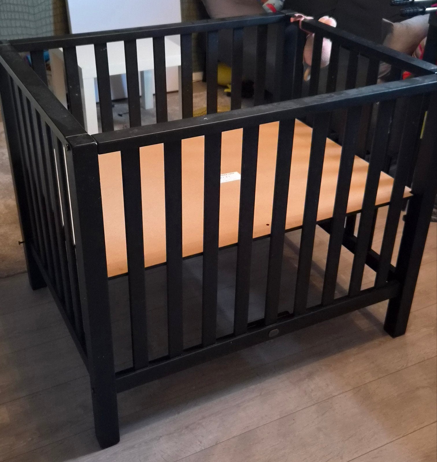 babyBox twf Zonder Lade - Zwart met Matras, Ophalen, Zo goed als nieuw, Rechthoekig, In hoogte verstelbaar