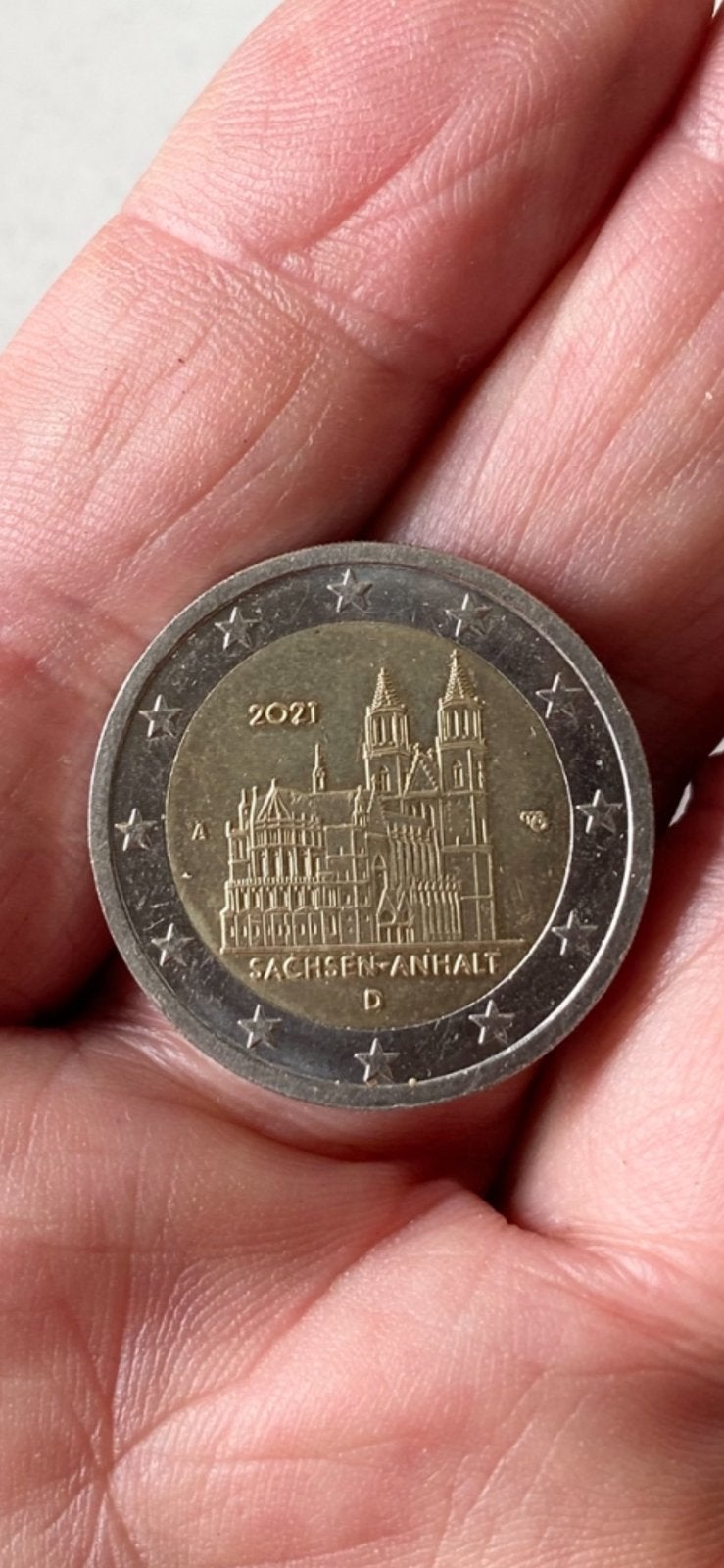 munt:  2,- €  DUITSLAND ‘DOM VAN MAAGDENBURG’  A, Postzegels en Munten, Ophalen of Verzenden, Duitsland, 2 euro, Losse munt