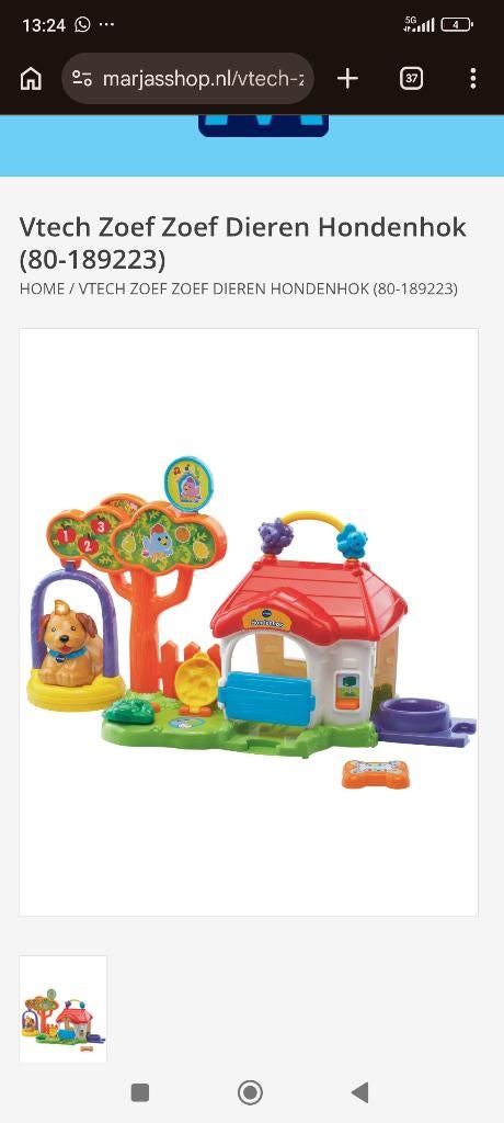 VTech zoef zoef hondenhok, Ophalen of Verzenden, Gebruikt, 2 tot 4 jaar