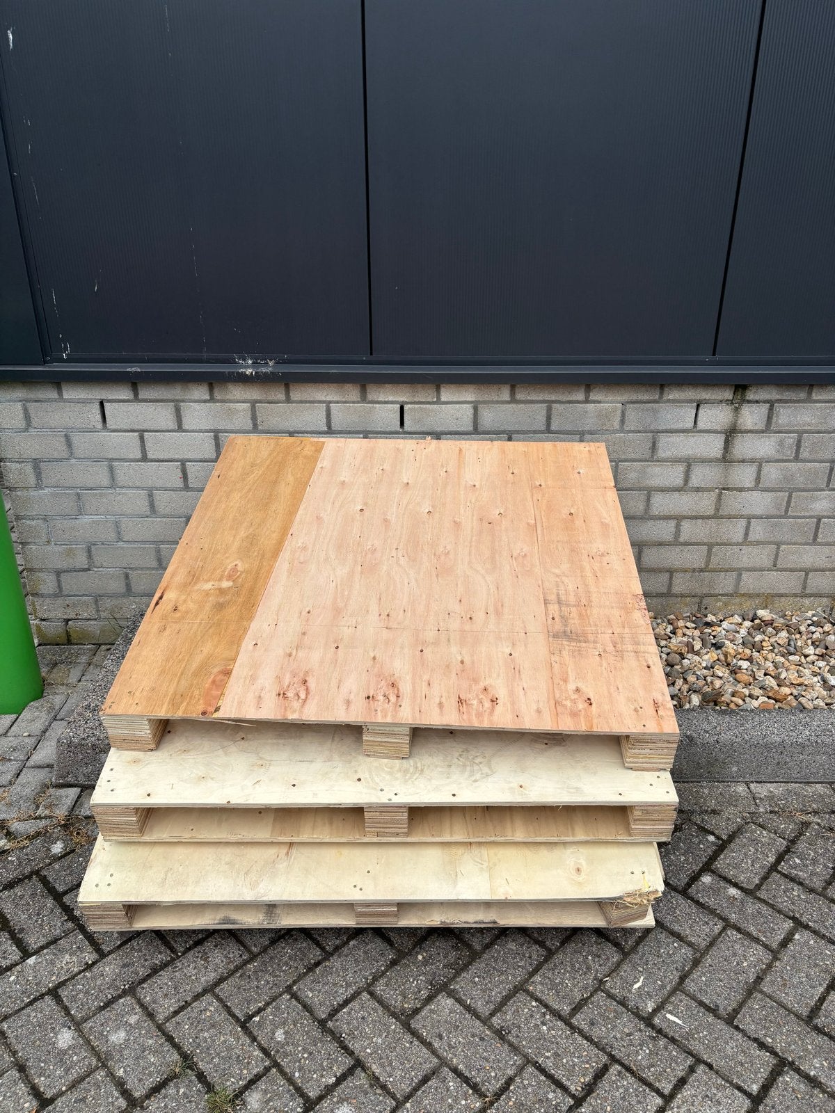 Gebruikte Pallets met Houten Platen - 3 stuks, Ophalen, Gebruikt, 50 mm of meer, Pallet
