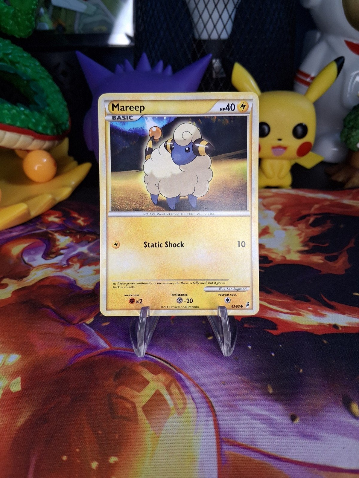 Pokemon Kaart: Mareep (63/95) - Basic, HP40, Ophalen of Verzenden, Zo goed als nieuw, Losse kaart