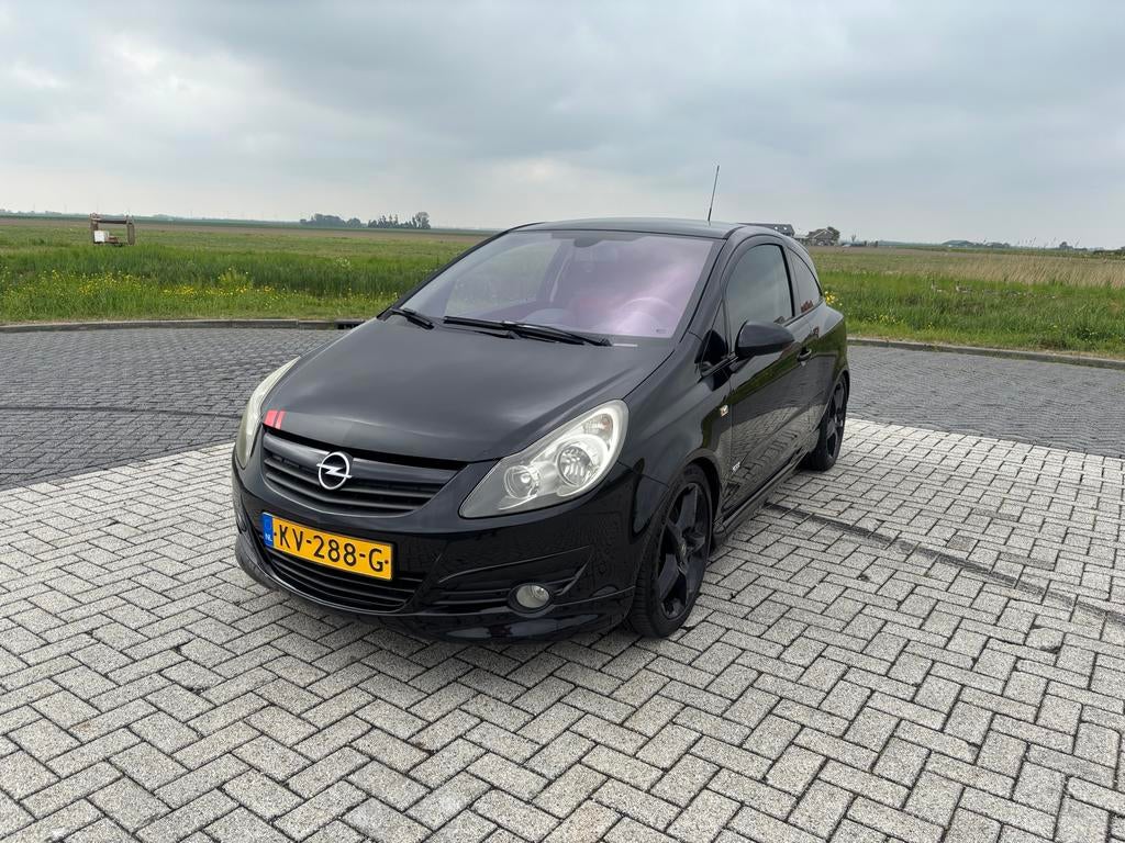 Opel Corsa 1.6 GSI Turbo 3D 2008 Zwart, Auto's, Opel, Corsa, Bluetooth, Climate control, Electronic Stability Program (ESP), Elektrische ramen