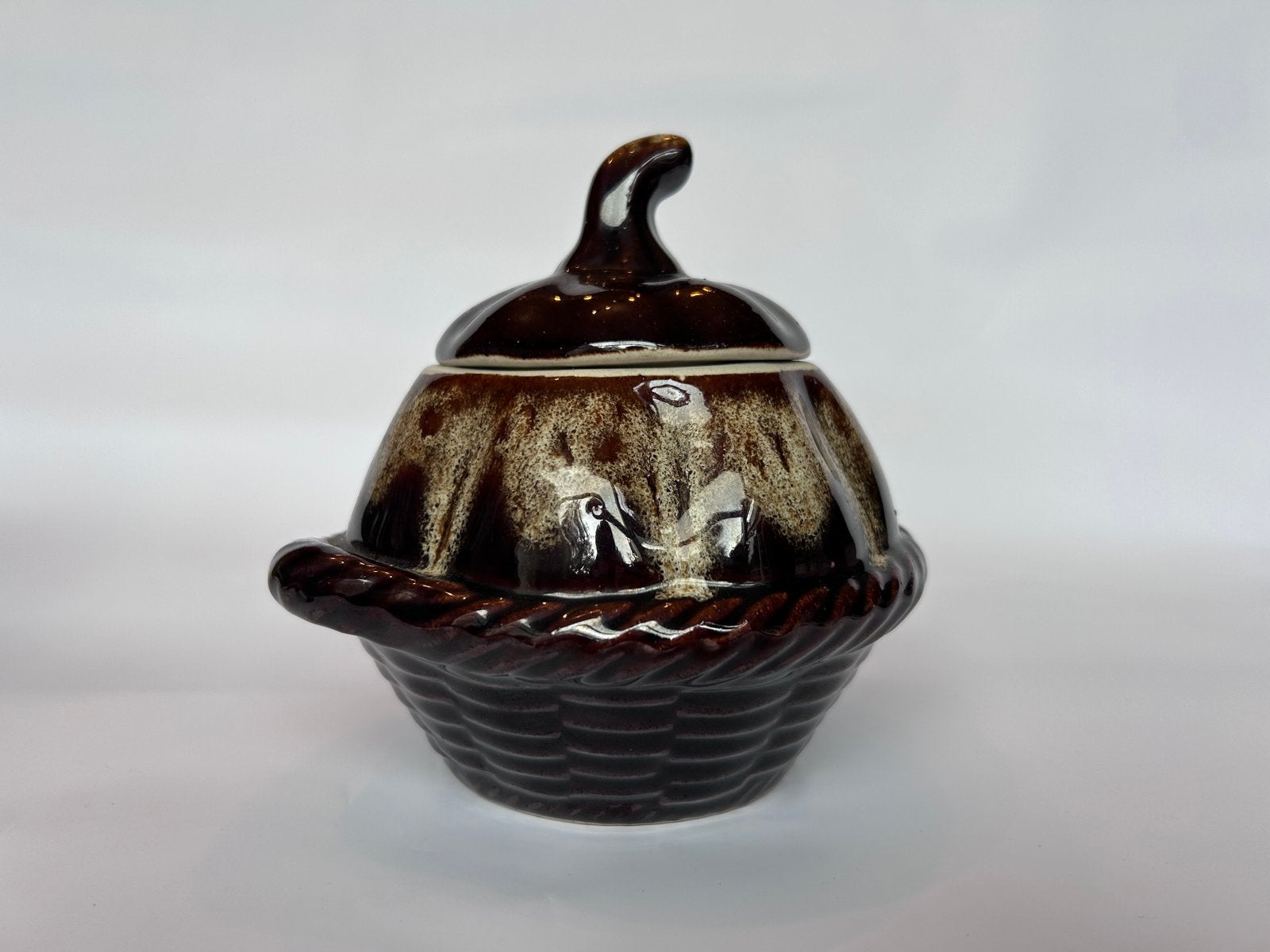 Prachtige vintage keramische pot met druipglazuur, Ophalen of Verzenden