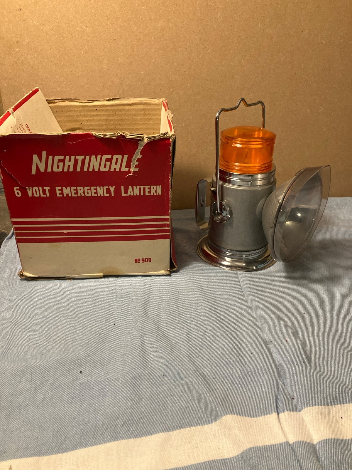 Vintage Nightingale 6 Volt Noodlantaarn met Doos, Ophalen of Verzenden