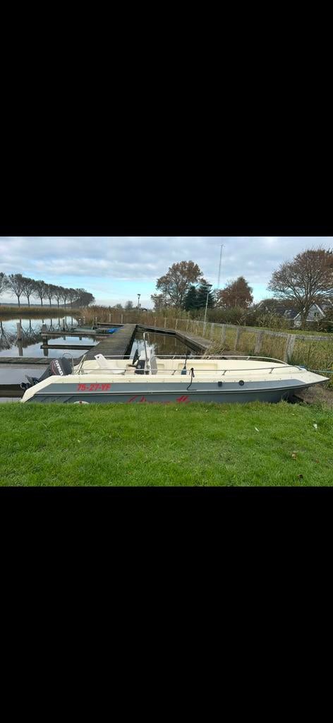 Consoleboot gamma 6.30 evinrude 50 etec, Ophalen of Verzenden, Zo goed als nieuw, Minder dan 70 pk, Buitenboordmotor