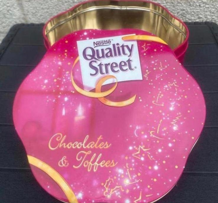Rond golvend blik van Nestlé Quality Street, Verzamelen, Blikken, Ophalen of Verzenden, Zo goed als nieuw, Overige, Overige merken