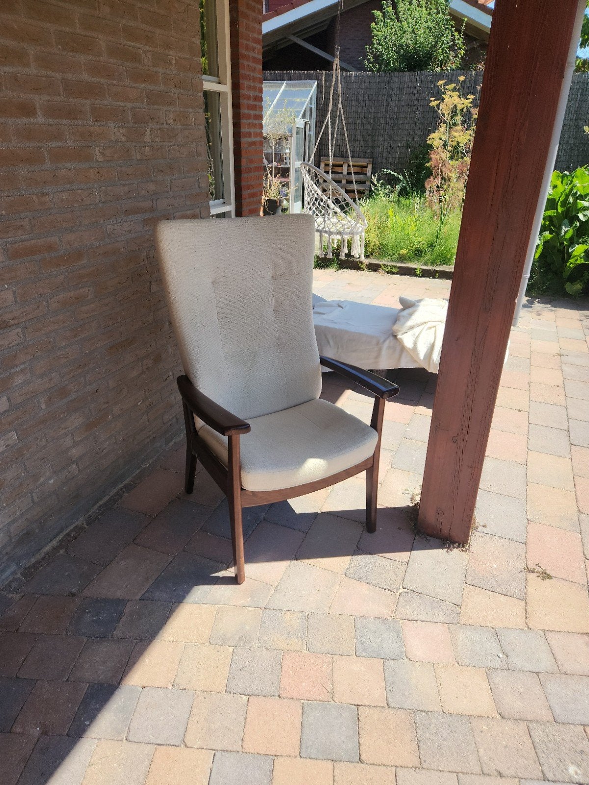 Farstrup 'Casa' Mid-Century Fauteuil (Ecru/Licht gemêleerd), Ophalen