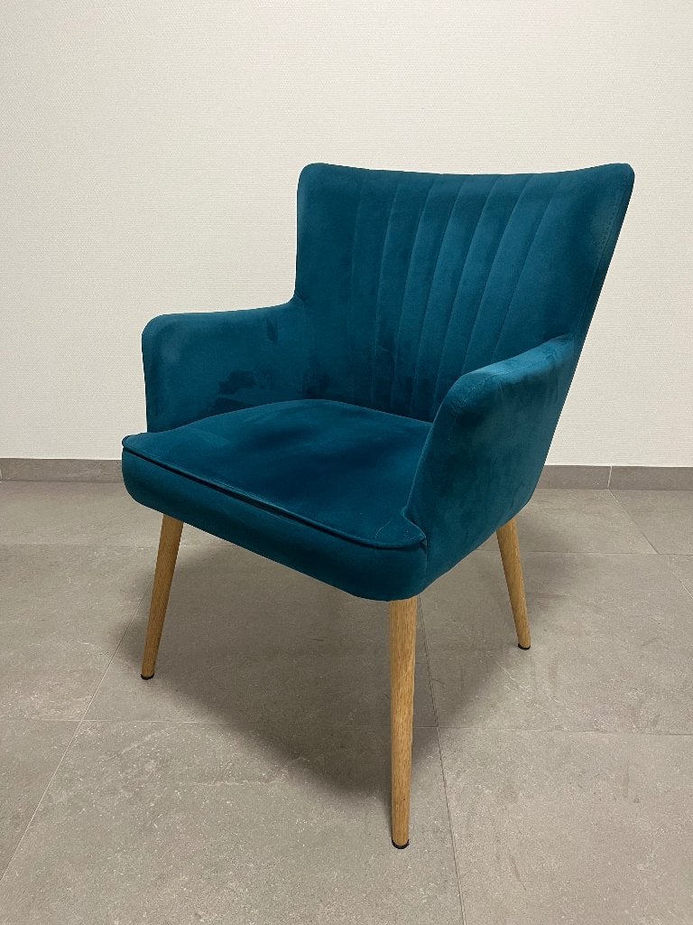 Kamerstoel(en)/ Eetkamerstoel(en), Huis en Inrichting, Stoelen, Ophalen, Twee, Blauw, Zo goed als nieuw