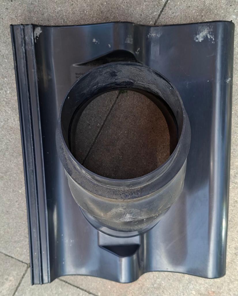 Dakdoorvoerpan voor ventilatie of afvoer, Doe-het-zelf en Verbouw, Kunststof, Zwart, Ophalen of Verzenden, Minder dan 5 m²