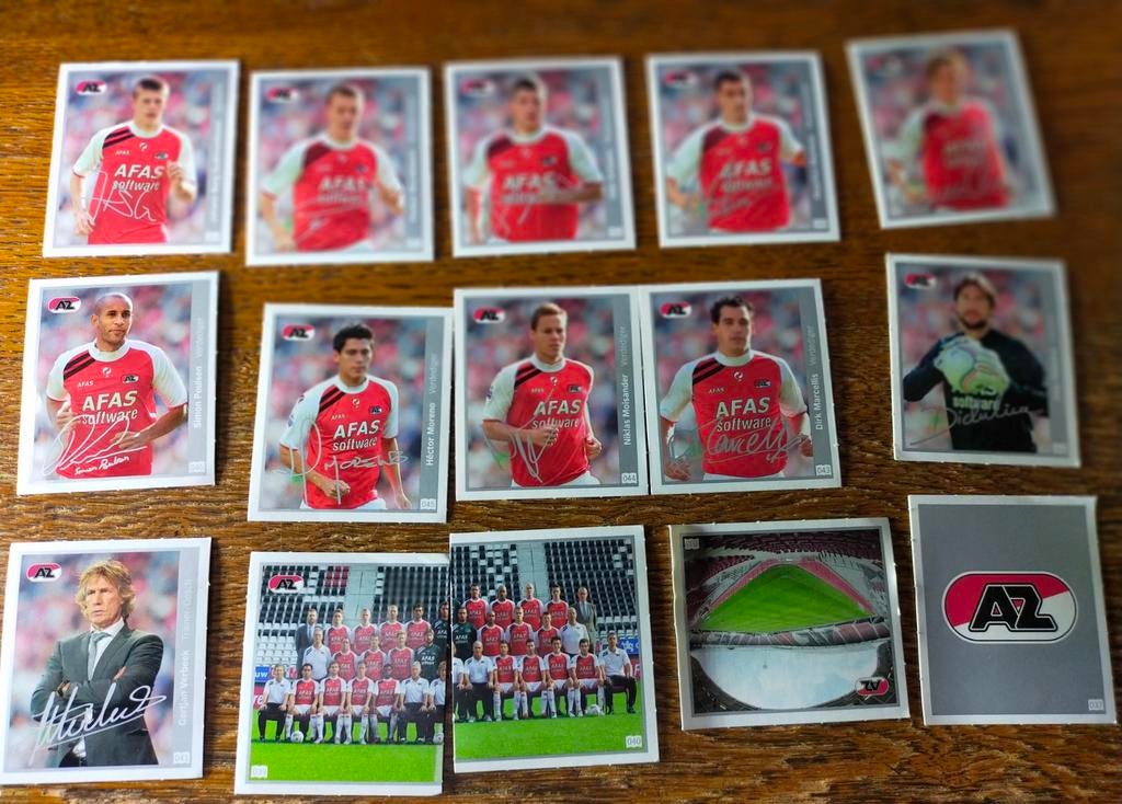 AZ 68 stickers uit 5 seizoenen, Ophalen of Verzenden