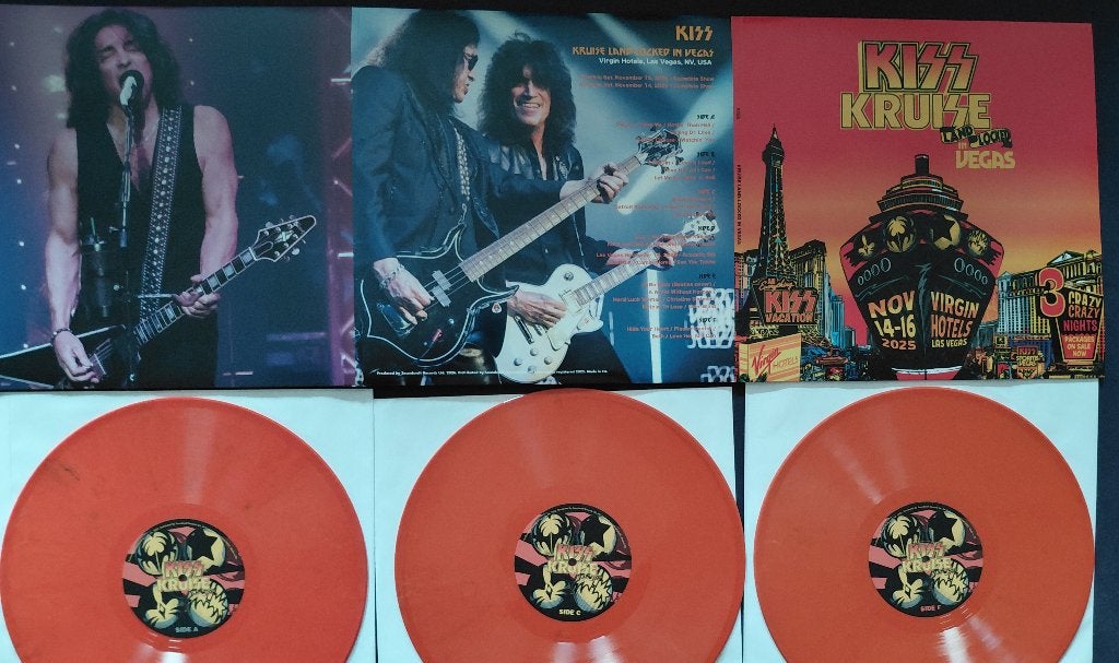 Kiss kruise 2025 Numbered 3lp Iron Maiden Metallica Megadeth, Zo goed als nieuw, Hardrock, 12 inch, Overige typen