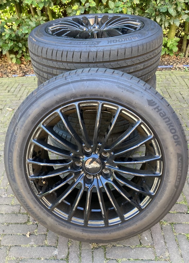 Brock lichtmetalen velgen set met zomerbanden., Auto-onderdelen, Ophalen, Banden en Velgen, 17 inch, Winterbanden