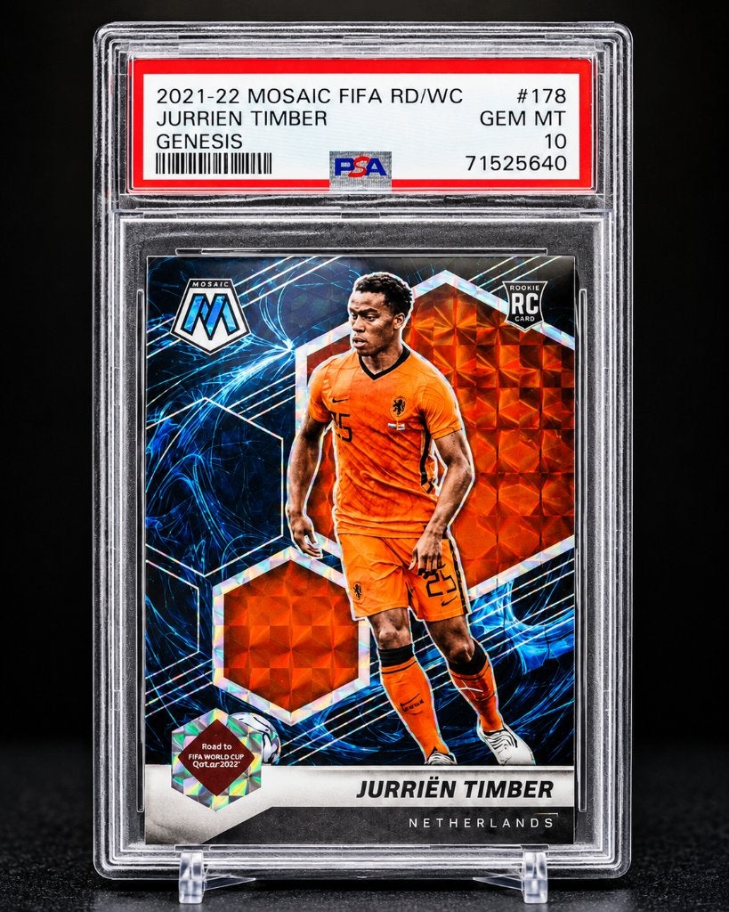 PSA 10 Jurriën Timber Genesis Rookie Card #178 Panini Mosaic, Ophalen of Verzenden, Nieuw, Ajax, Spelerskaart