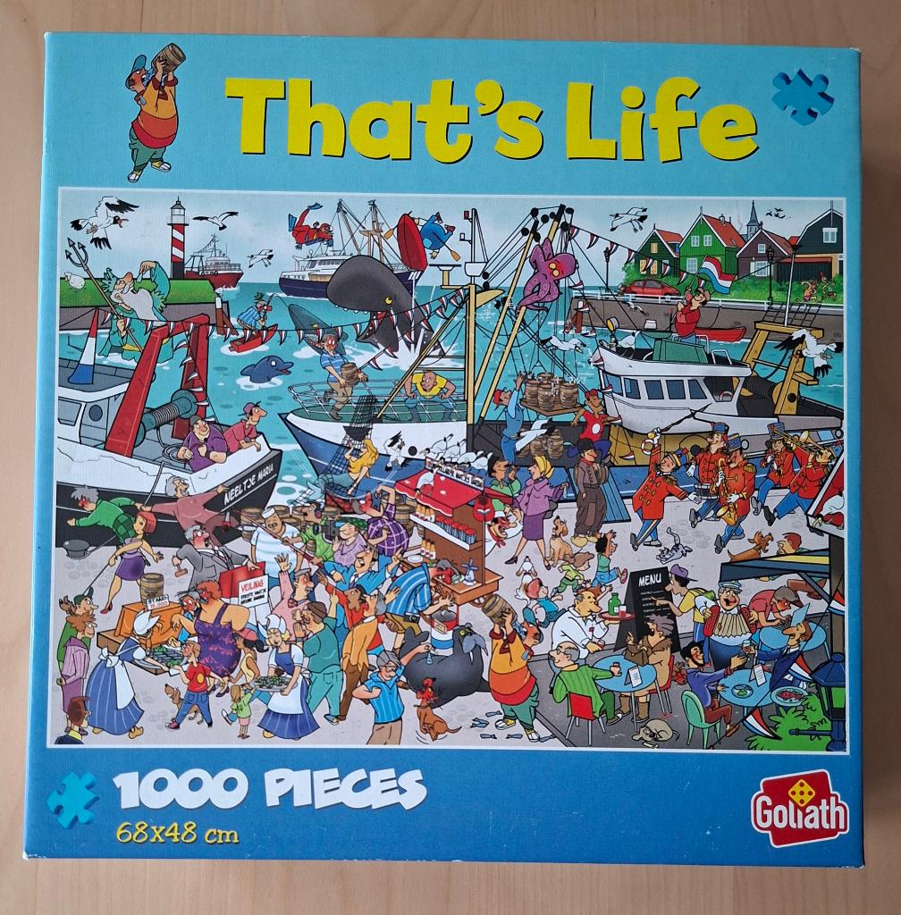 That’s Life legpuzzel nr 933160 Haringdag, Hobby en Vrije tijd, Denksport en Puzzels, Ophalen, 500 t/m 1500 stukjes, Zo goed als nieuw