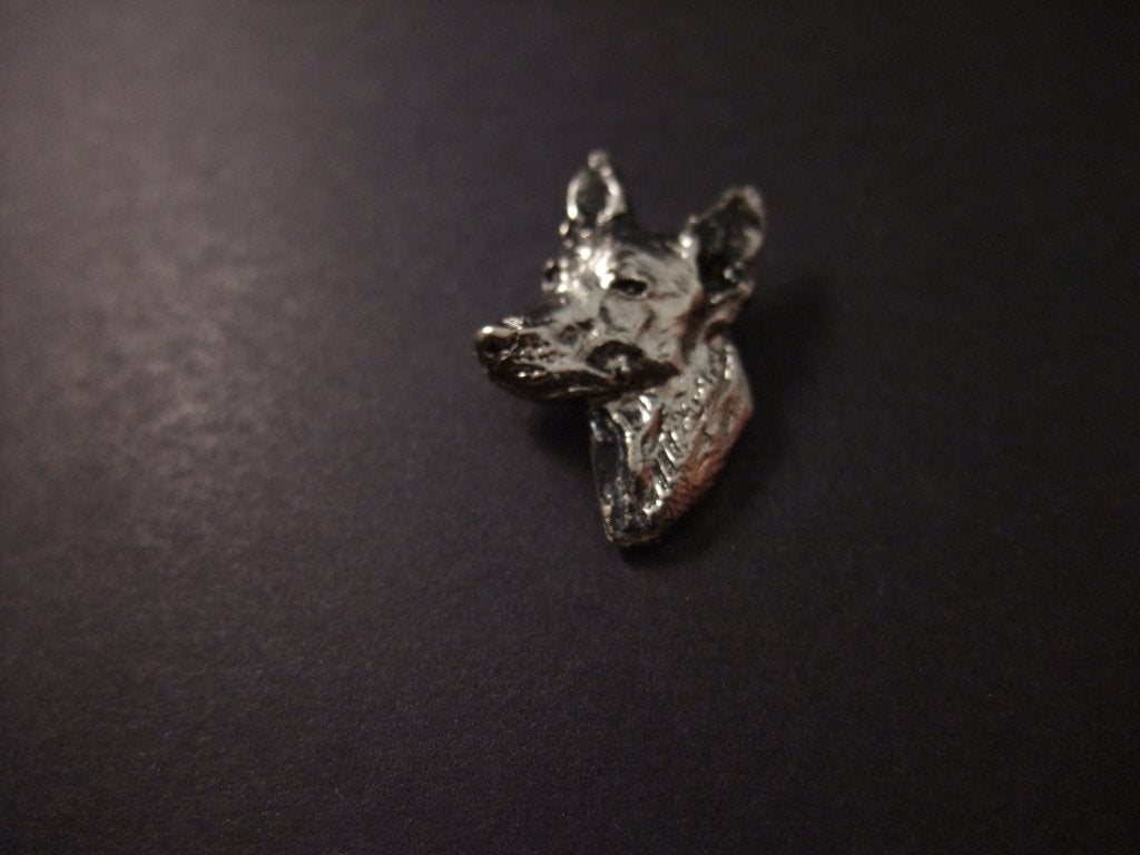 Mechelse herder,Belgische herdershond, zilverkleurige pin, Ophalen of Verzenden, Gebruikt, Overige onderwerpen