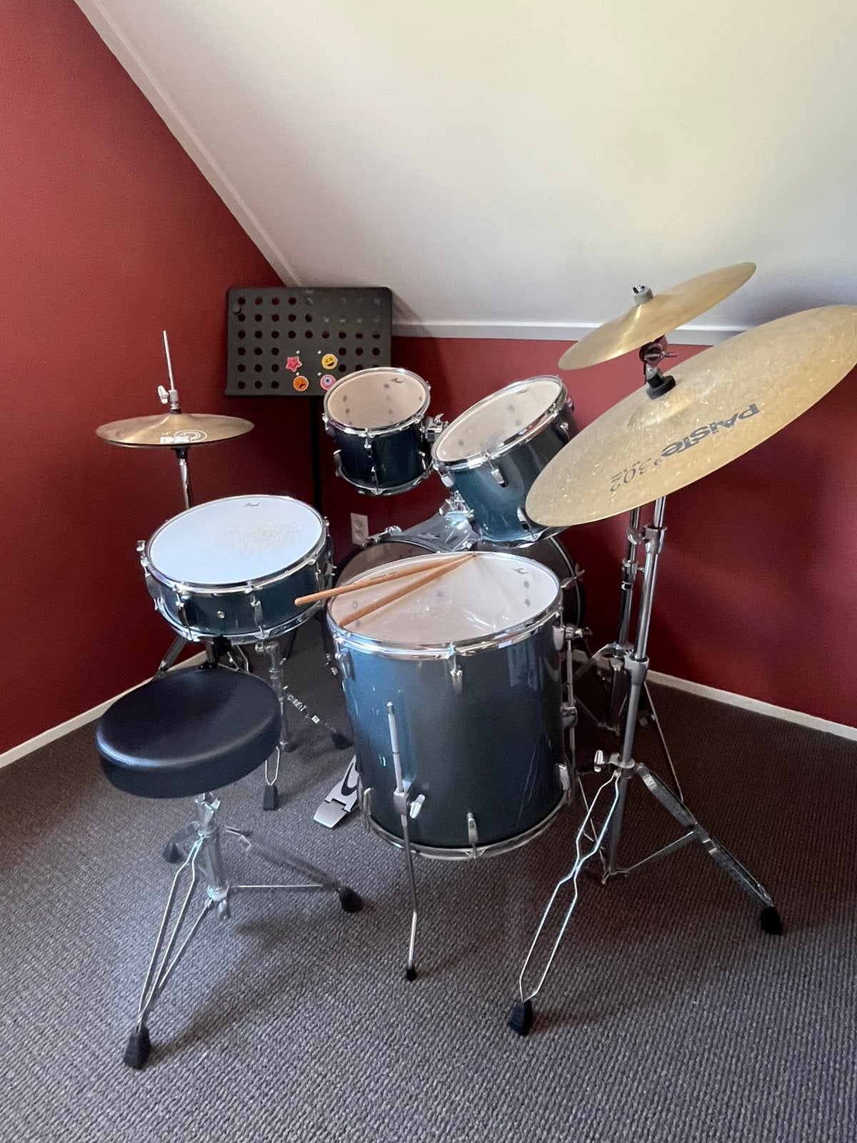 Drumstel Pearl (complete set), Muziek en Instrumenten, Ophalen, Zo goed als nieuw, Pearl