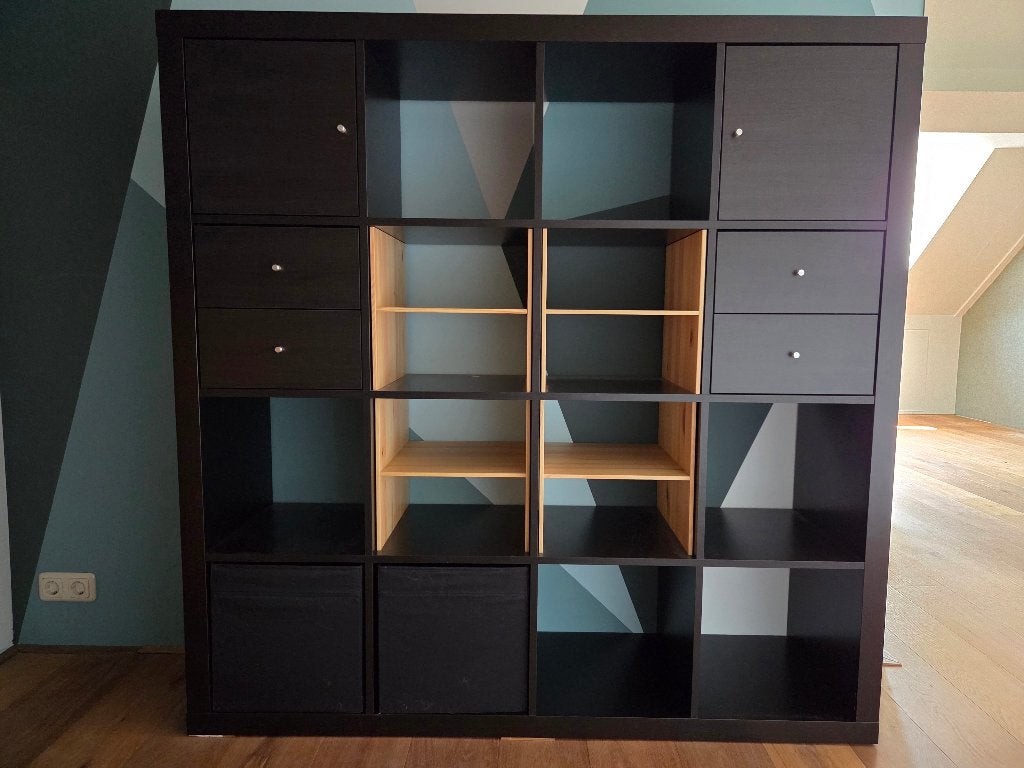 Kast Ikea Kallax, Ophalen, Met deur(en), 150 tot 200 cm, Zo goed als nieuw