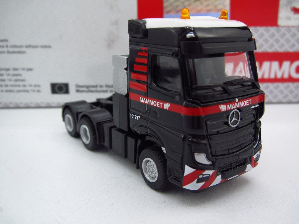 WSI Promotoys - Mercedes Actros Zwaartransport '' Mammoet '', Ophalen of Verzenden, Zo goed als nieuw, Bus of Vrachtwagen, Overige merken