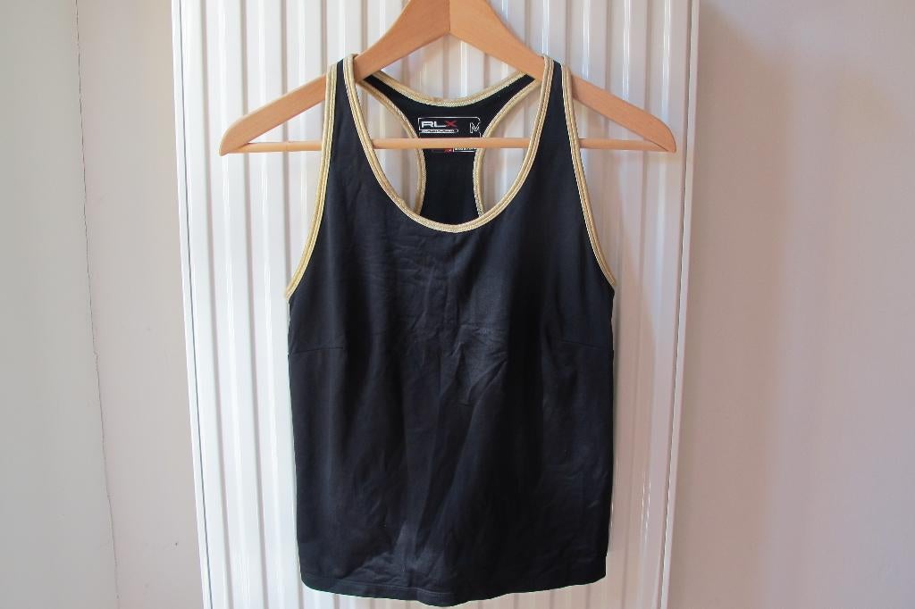 Ralph Lauren Polo RLX tennis tank top, Maat 38/40 (M), Zwart, Nieuw, Ophalen of Verzenden