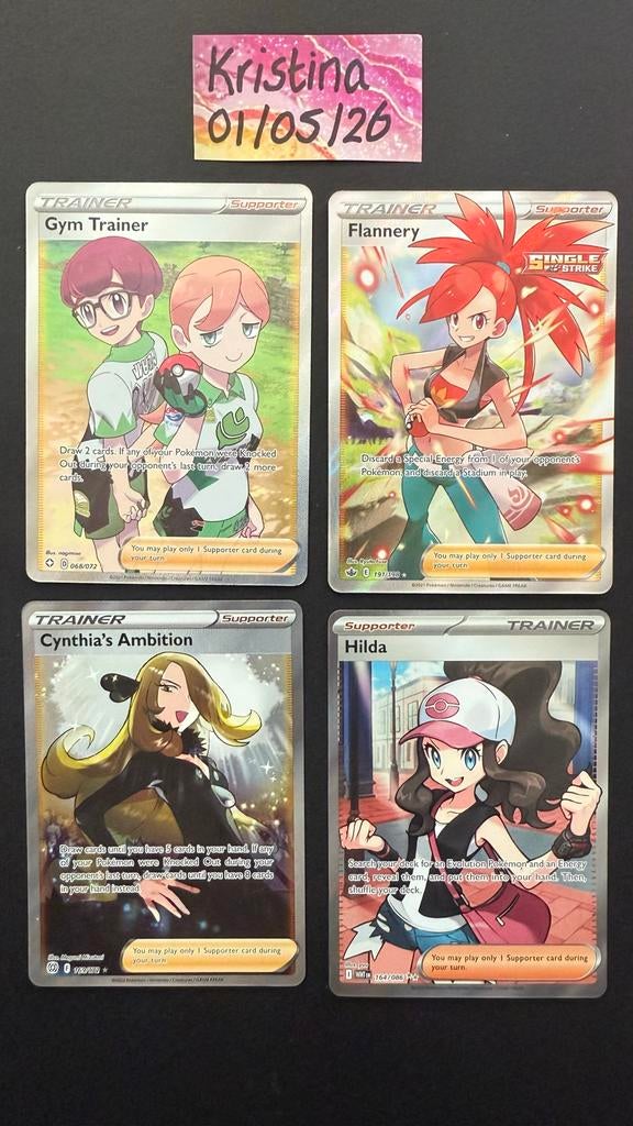 Pokémon Trainer Full Art Kaarten, Ophalen of Verzenden, Zo goed als nieuw, Meerdere kaarten