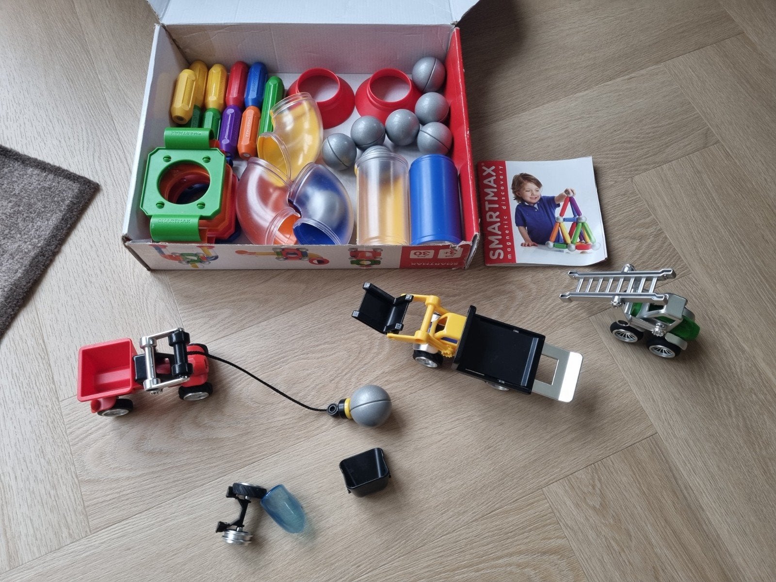 SmartMax Click & Roll en Voertuigen Set- Magnetisch Speelgoe, Ophalen of Verzenden, Gebruikt